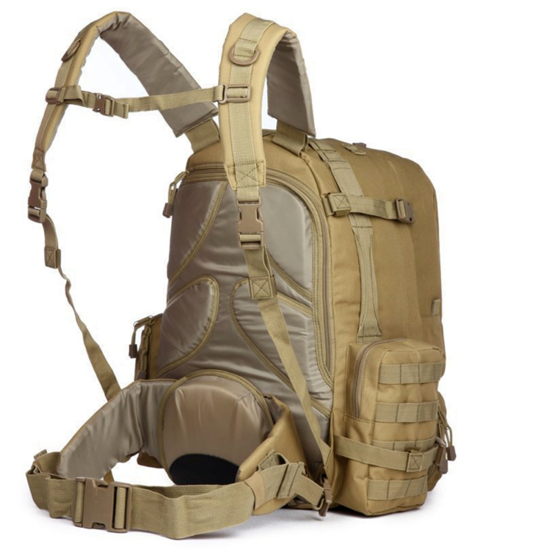 TTBP007LPTBRW Tactical Laptop Trekkingrucksack Beige Seite